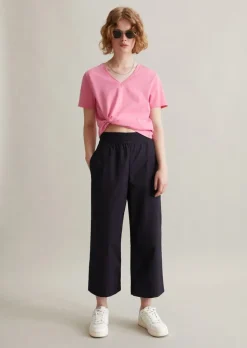 Pull-On-Pants regular aus Papertouch-Popeline