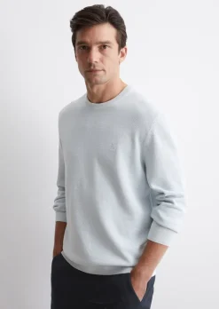 Pullover regular aus Bio-Baumwoll-Piqué