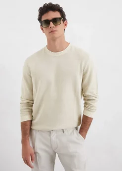 Pullover regular aus Leinen und Bio-Baumwolle