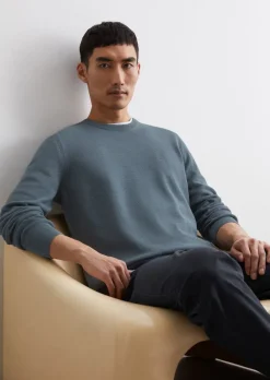 Pullover regular mit feiner Piqué-Struktur