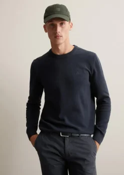 Pullover regular mit feiner Piqué-Struktur