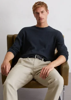 Pullover regular mit feiner Piqué-Struktur