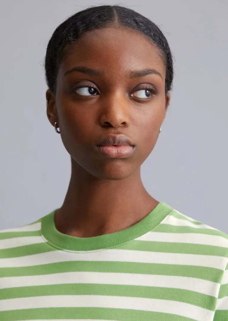 Ringel-Longsleeve regular aus Interlock-Jersey