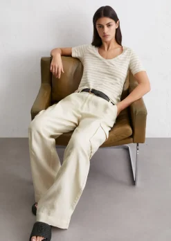 Ringel-T-Shirt regular aus Organic Cotton Slub Jersey