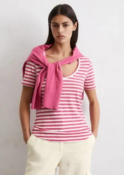 Ringel-T-Shirt regular aus Organic Cotton Slub Jersey