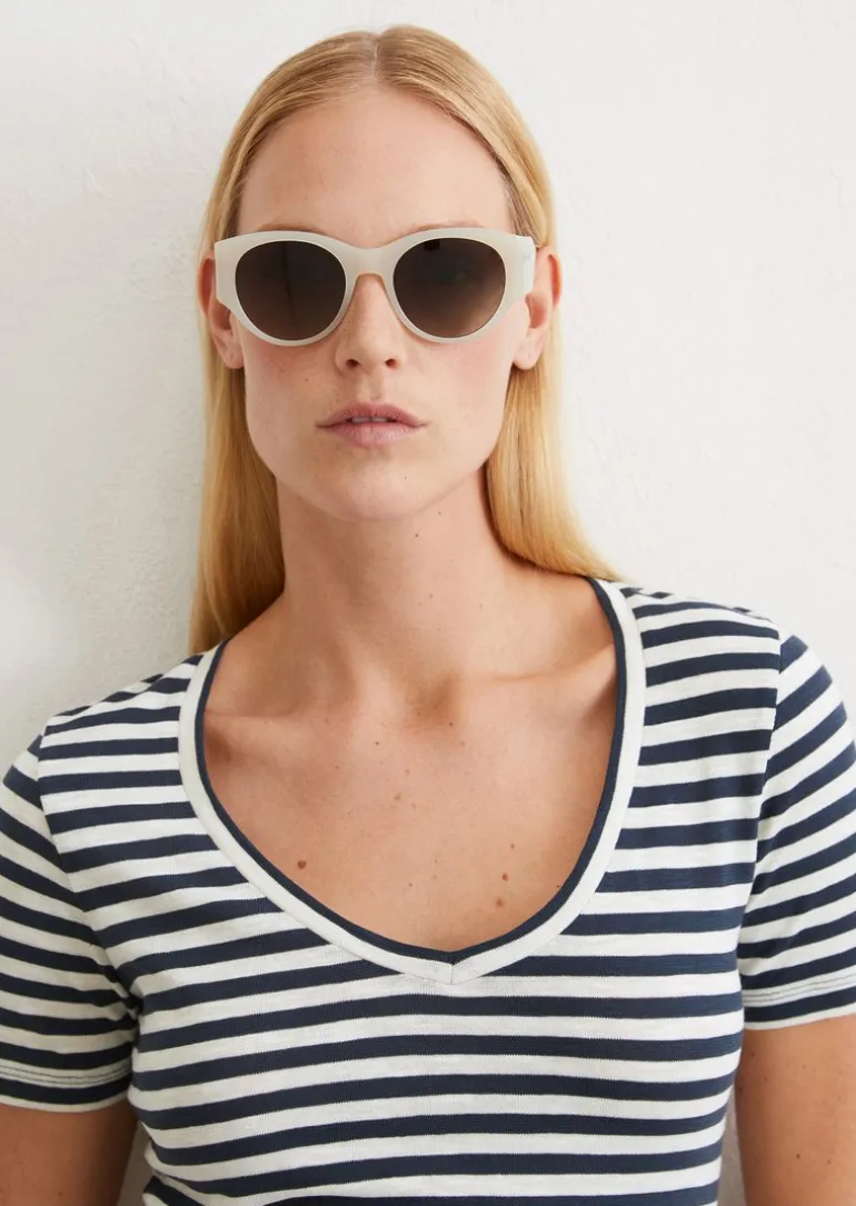 Ringel-T-Shirt regular aus Organic Cotton Slub Jersey