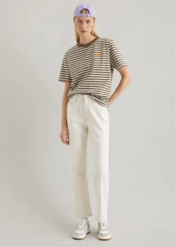 Ringel-T-Shirt relaxed aus Heavy Jersey