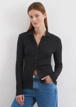 Ripp-Jerseybluse loose mit TENCEL™ Modal