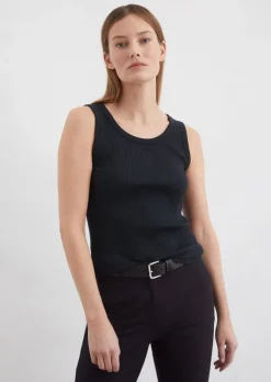 Ripp-Jersey-Top regular mit TENCEL™ Modal