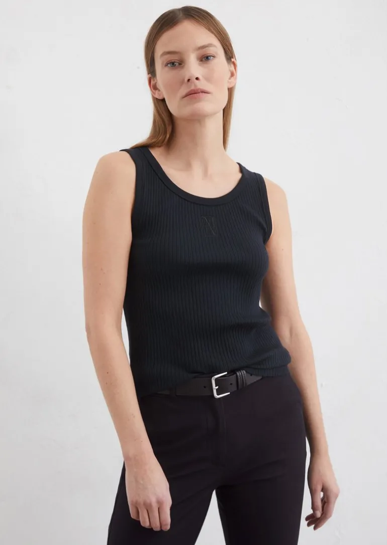 Ripp-Jersey-Top regular mit TENCEL™ Modal