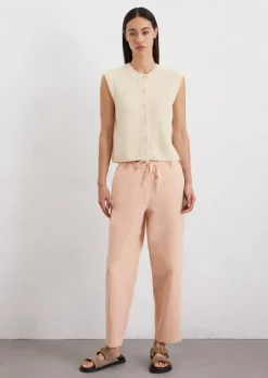 Ärmellose Strickweste regular aus Bouclé-Garn