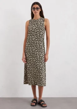 Ärmelloses Jerseykleid relaxed aus stretchiger Viskose-Qualität