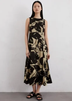 Ärmelloses Kleid fitted aus LENZING™ ECOVERO™