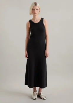 Ärmelloses Strickkleid relaxed aus Organic-Cotton-Slub-Garn