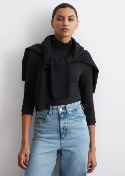 Rollkragen-Longsleeve regular aus TENCEL™ Modal