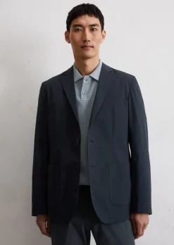 Sakko shaped aus elastischem Popeline