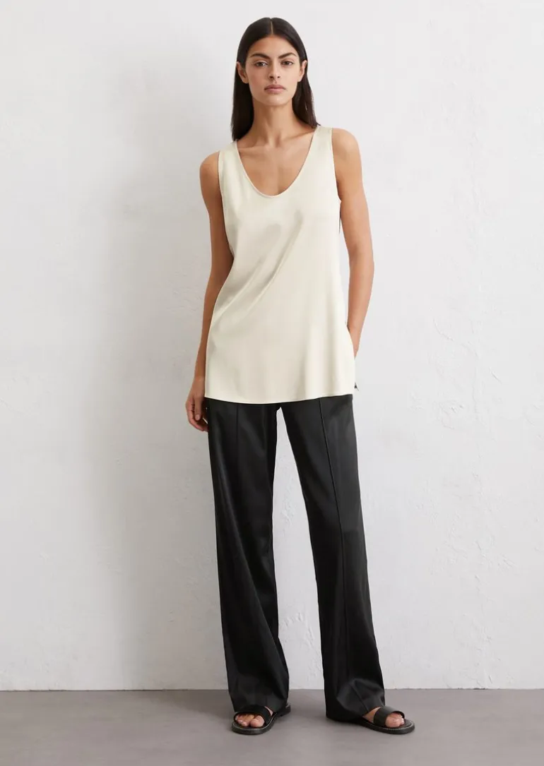 Satin-Top regular aus Viskose-Stretch