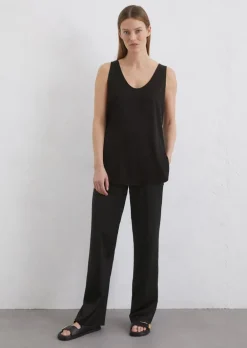 Satin-Top regular aus Viskose-Stretch