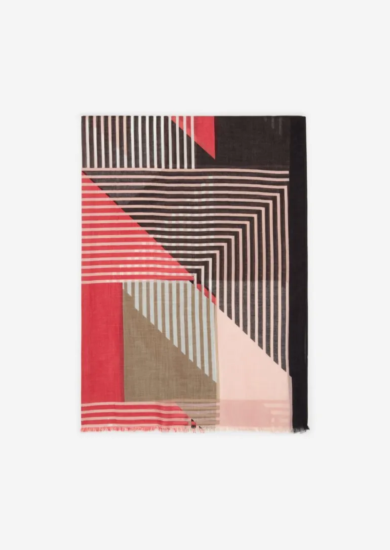 Schal mit Allover-Print mit TENCEL™ Lyocell