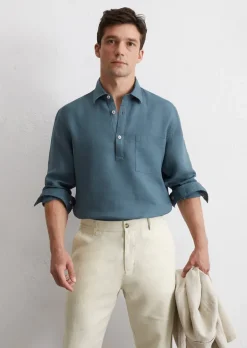 Schlupfhemd regular aus reinem Leinen