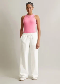 Schlupfhose relaxed aus Baumwolle-Leinen-Mix