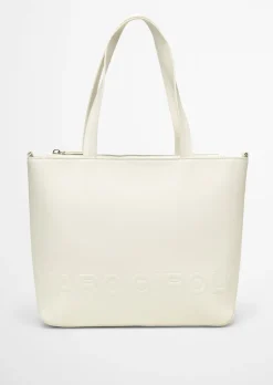 Shopper medium aus einer Lederalternative aus recyceltem Polyester