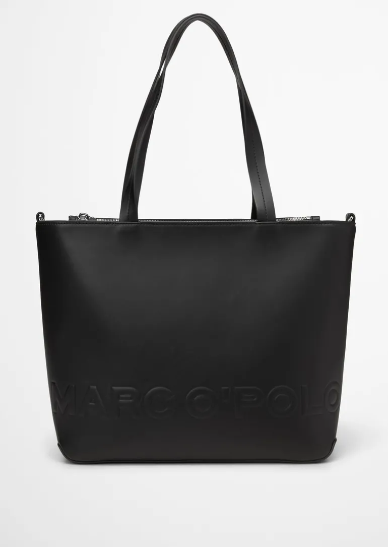 Shopper medium aus einer Lederalternative aus recyceltem Polyester