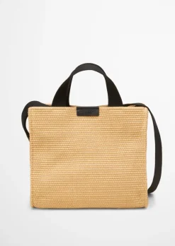 Shopper medium in Raffia-Bast-Optik