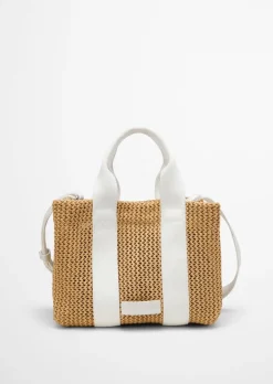 Shopper small in Crochet-Raffia-Bast-Optik