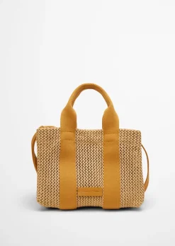 Shopper small in Crochet-Raffia-Bast-Optik