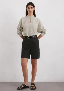 Shorts fitted aus Organic Cotton Twill Stretch