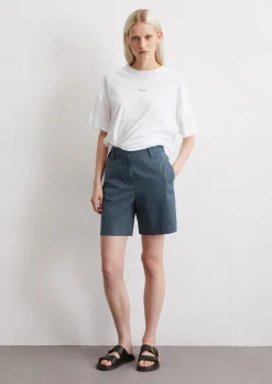Shorts fitted aus Organic Cotton Twill Stretch