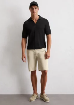 Shorts Model Reso regular aus leichtem Bio-Baumwoll-Twill