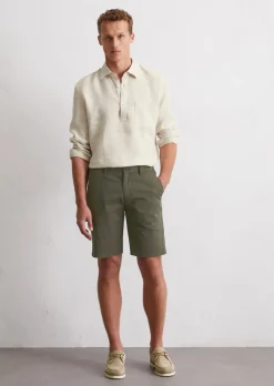 Shorts Model Reso regular aus leichtem Bio-Baumwoll-Twill