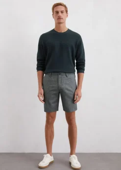 Shorts Model Salo slim aus Bio-Baumwoll-Leinen-Mix