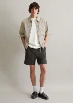 Shorts regular aus Bio-Baumwolle und Leinen