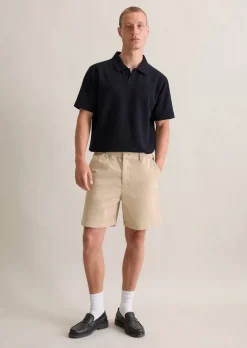 Shorts regular aus elastischem Bio-Baumwoll-Twill