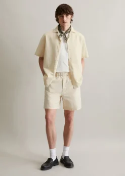 Shorts regular aus Leinen-Bio-Baumwoll-Mix