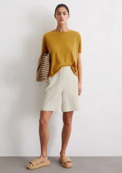 Shorts wide aus TENCEL™ Lyocell-Leinen-Mix