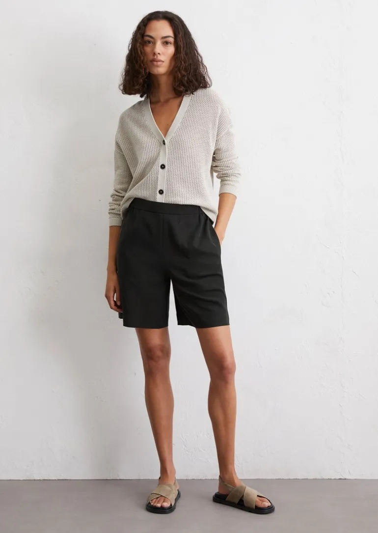 Shorts wide aus TENCEL™ Lyocell-Leinen-Mix
