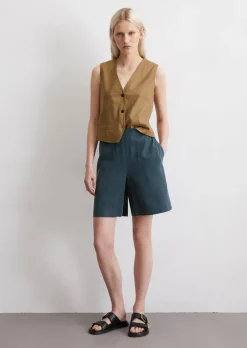Shorts wide aus TENCEL™ Lyocell-Leinen-Mix