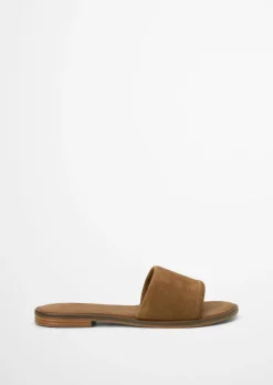 Slides aus weichem Veloursleder