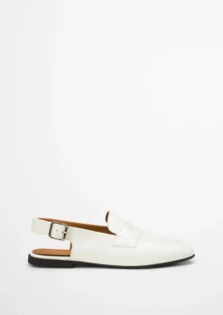 Slingback-Loafer aus veredeltem Rindleder