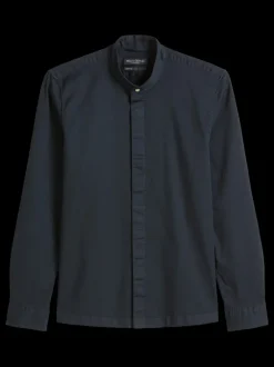 Stehkragen-Overshirt in leichter Stretch-Twill-Qualität