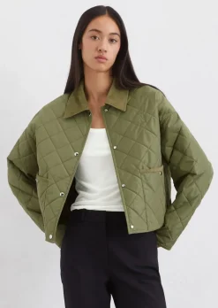 Steppjacke regular aus recyceltem Mini-Canvas