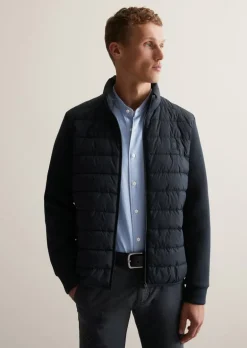 Steppjacke regular mit weichen Scuba-Ärmeln