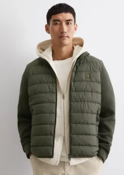 Steppjacke regular mit weichen Scuba-Ärmeln