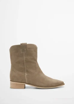 Stiefelette aus weichem Veloursleder