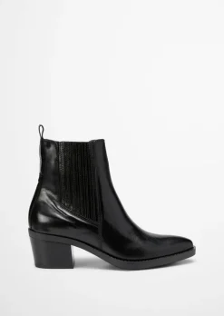 Stiefelette im Western-Stil mit Innenzipper