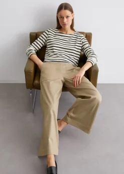 Streifen-Longsleeve relaxed aus Organic Cotton Jersey